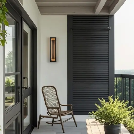 LamQee Modern Outdoor Wall Lights Fixtures 3000K Integrated LED Exterior Lighting Fixtures with Rectangle Metal Frame image {9}