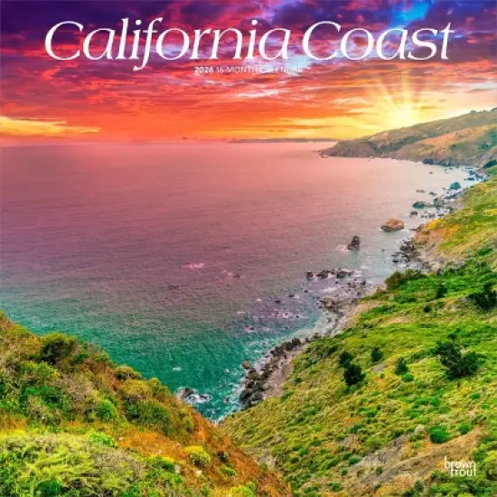 BrownTrout California Coast 2026 12"x24" Hanging Square Wall Calendar Plastic-Free image {9}