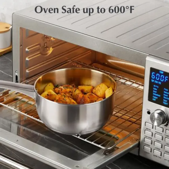 KOCH SYSTEME CS Stainless Steel Saucepan Set, Sauce Pan, Premium  Steel Sauce Pan, Induction Saucepans, Oven Safe image {1}