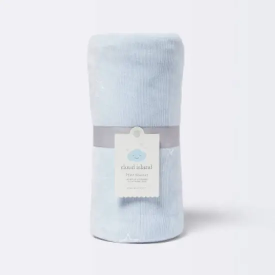 Plush Ribbed Blanket - Cloud Island&trade; Blue Stars image {3}