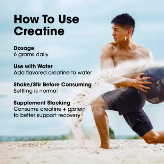 Optimum Nutrition Creatine Monohydrate Powder - Blueberry Lemonade - 60 Servings - 413 Grams image {6}