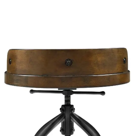 Edison Adjustable Height Stool Brown - Crosley image {1}
