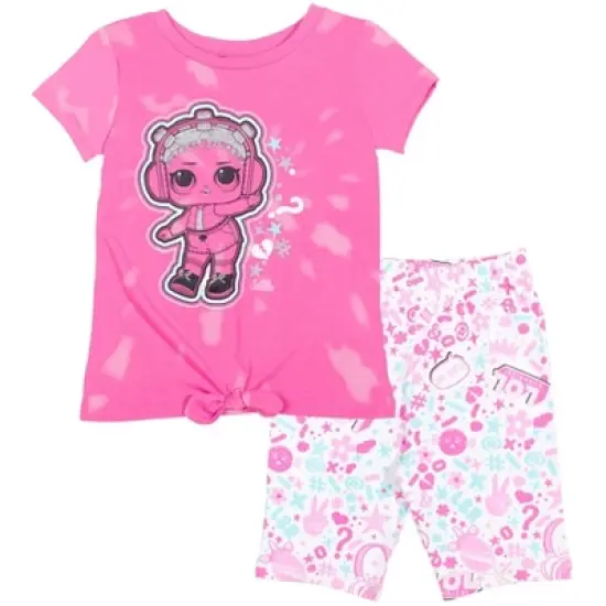 L.O.L. Surprise! Girls Graphic T-Shirt and Bike Shorts Set Toddler to Big Kid image {8}
