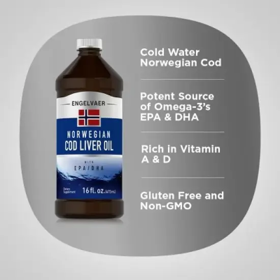 Piping Rock Cod Liver Oil Liquid | 16 fl oz image {3}