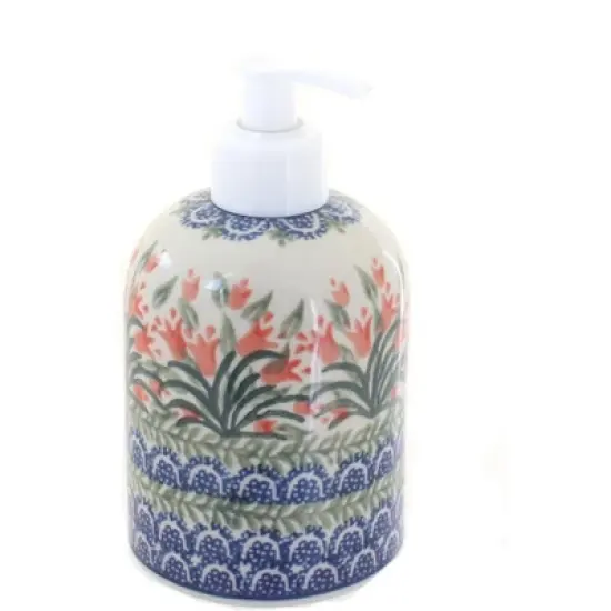 Blue Rose Polish Pottery 573 Ceramika Artystyczna Soap Dispenser image {8}