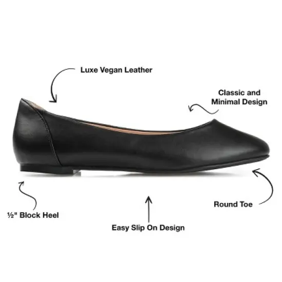 Journee Collection Womens Kavn Comfort Insole Slip On Round Toe Ballet Flats image {7}