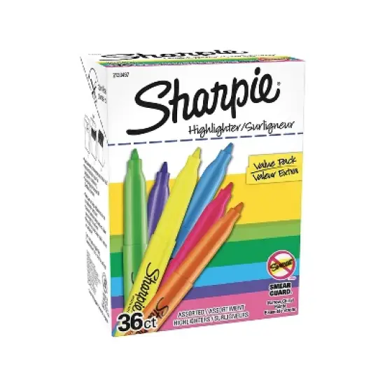 Sharpie Stick Highlighter Chisel Tip Assorted 36/Pack (2133497) image {1}
