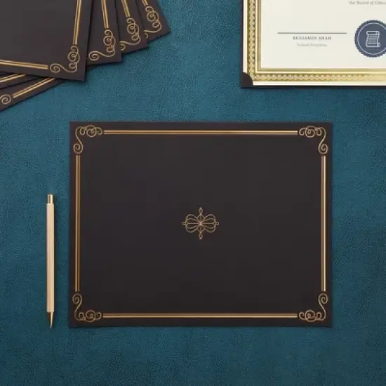 Best Paper Greetings 12-Pack Black Certificate Holders for Diplomas, Awards, Certifications (fits 8.5x11 Letter-Size Documents) image {1}