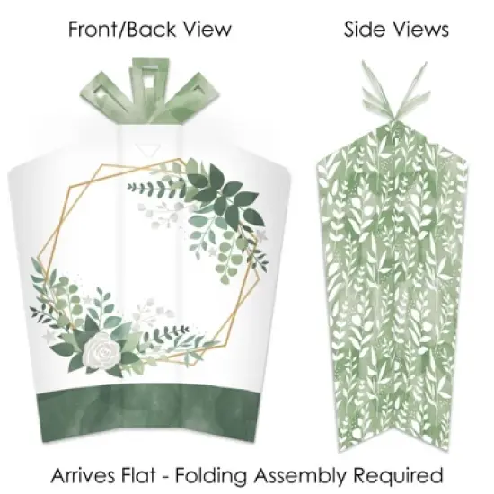 Big Dot of Happiness Boho Botanical - Table Decorations - Greenery Party Fold and Flare Centerpieces - 10 Count image {2}