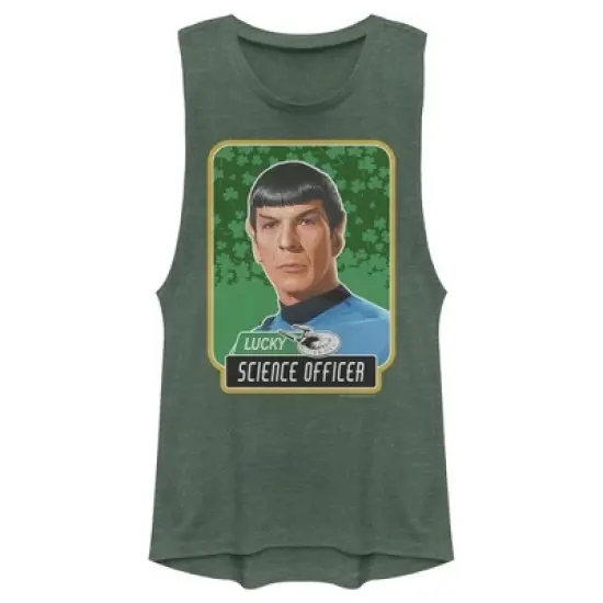 Junior's Star Trek: The Original Series St. Patrick's Day Spock Lucky Science Officer Festival Muscle Tee image {3}