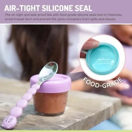 Melii Glass Baby Food Containers - 6pk - 2oz image {5}