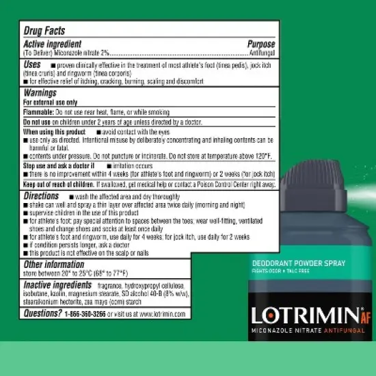 Lotrimin Deodorant Spray Powder - 4.6oz image {11}