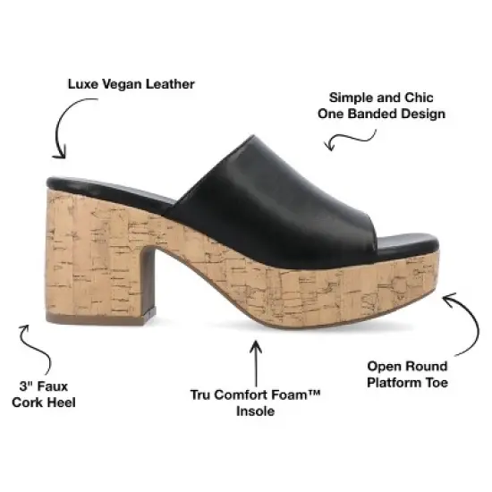 Journee Collection Womens Astter Tru Comfort Foam Slip On Platform Open Toe Sandals image {7}