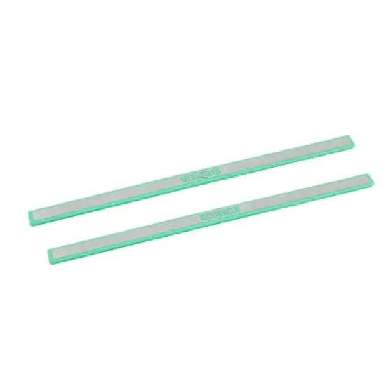 Unique Bargains Stationery Chalkboard Whiteboard Magnet Strip Bar Green 30cm 12" Long 2 Pcs image {3}