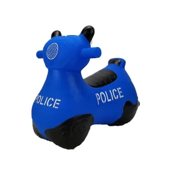 BounceZiez Inflatable Bouncy Ride-On Hopper with Pump - Police Car image {1}