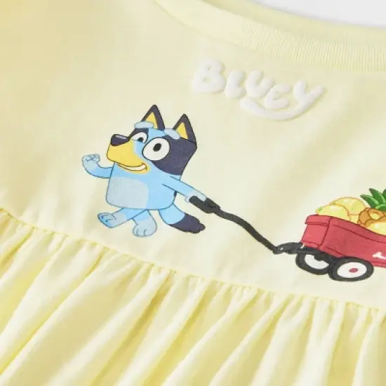 Toddler Girls' Bluey Solid Top and Bottom Set - Yellow image {2}