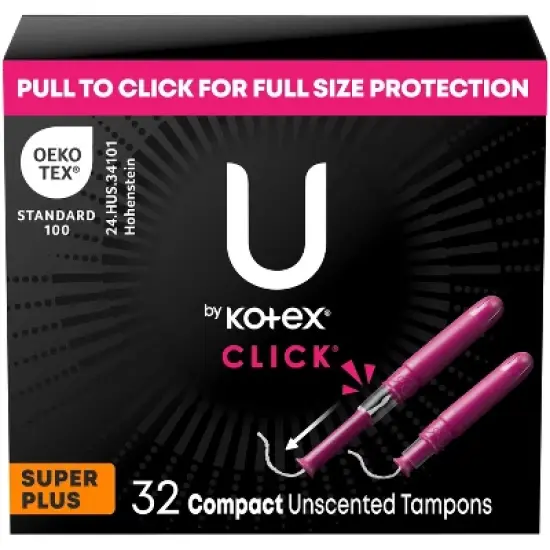 U by Kotex Click Compact Unscented Tampons -  Super Plus - 32ct image {17}