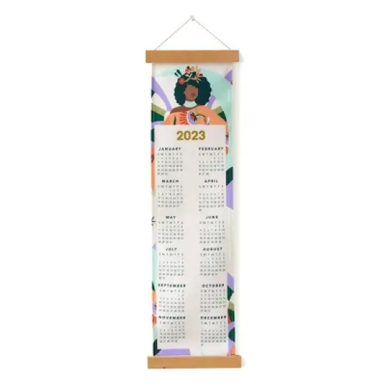 2023 Wall Calendar 7"x24" Cream - Be Rooted image {1}