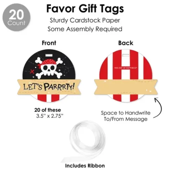 Big Dot of Happiness Pirate Ship Adventures - Skull Birthday Party Favors and Cupcake Kit - Fabulous Favor Party Pack - 100 Pieces image {5}