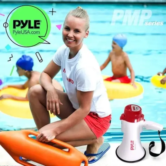 Pyle 30W Compact Megaphone Speaker with Siren Alert & Record Playback (PMP35R) - Portable Battery Operated image {6}