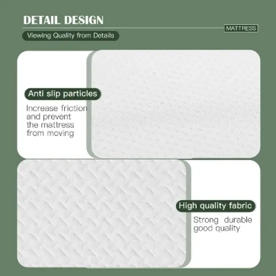 FDW Base Foam Mattress 8 Inch Mattress, CertiPUR-US Certified,Breathable Bed Mattress for Cooler Sleep Supportive,Removable Soft Cover,White image {5}