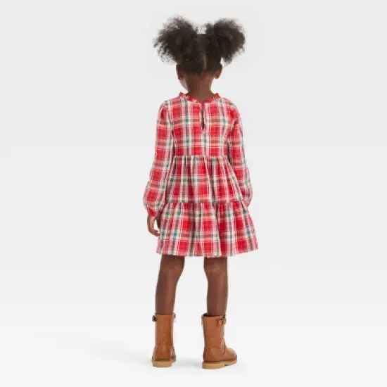 Toddler Girls' Plaid Long Sleeve Dress - Cat & Jack&trade; image {1}