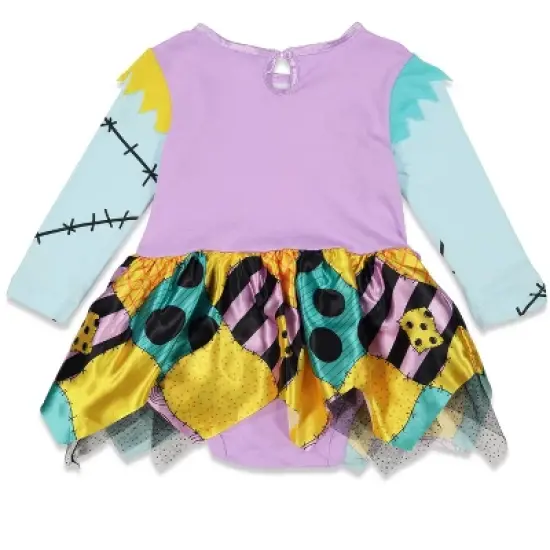 Disney Nightmare Before Christmas Sally Girls Cosplay Dress Tights and Headband 3 Piece Costume Set Newborn to Infant  image {2}