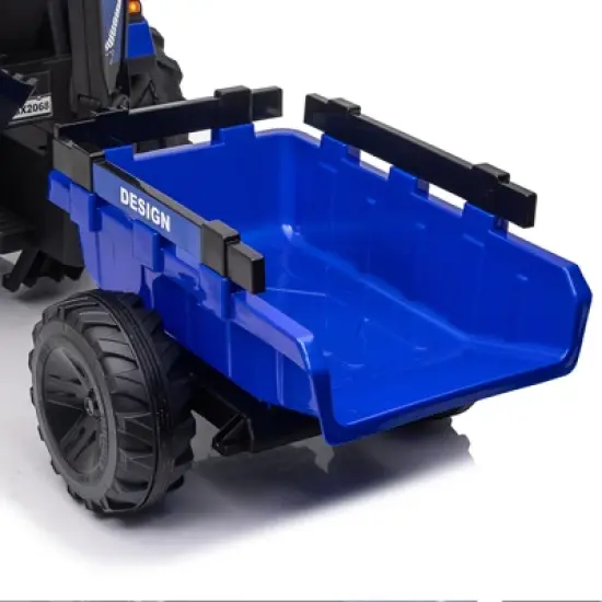 24V 3 in 1 Kids Ride on Tractor, Excavator & Bulldozer, Electric Vehicle w/Trailer, Shovel Bucket, Digger image {8}