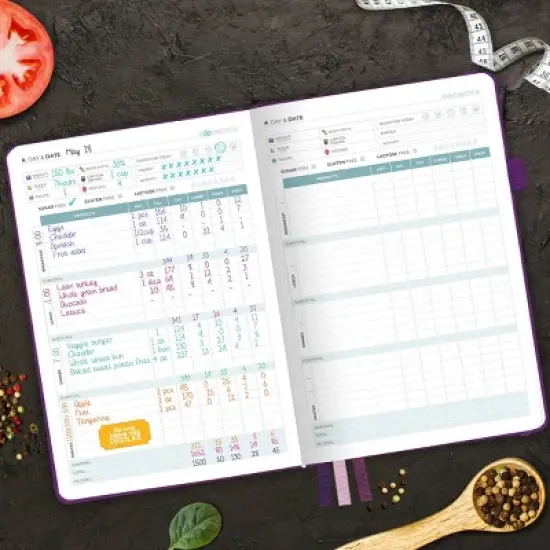 Undated Planner Food Journal 5.5"x8" Purple - Clever Fox image {3}