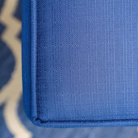 2pk Outdoor Rattan Ottomans with Cushions - Captiva Designs image {9}