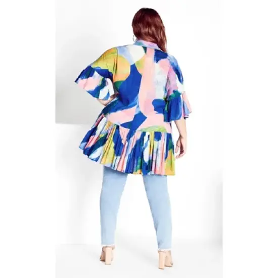 Women's Plus Size Splash Print Tunic - multi | ZIM & ZOE image {1}