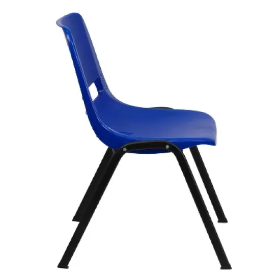 Emma and Oliver Ergonomic Kid's Shell Stack Chair - 12" Seat Daycare Home School image {9}