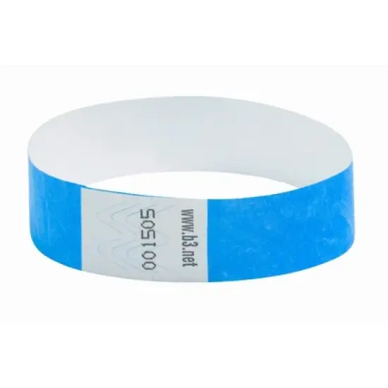 SICURIX Sequentially Numbered Security Wristbands, 3/4", Blue, Pack of 100 image {5}