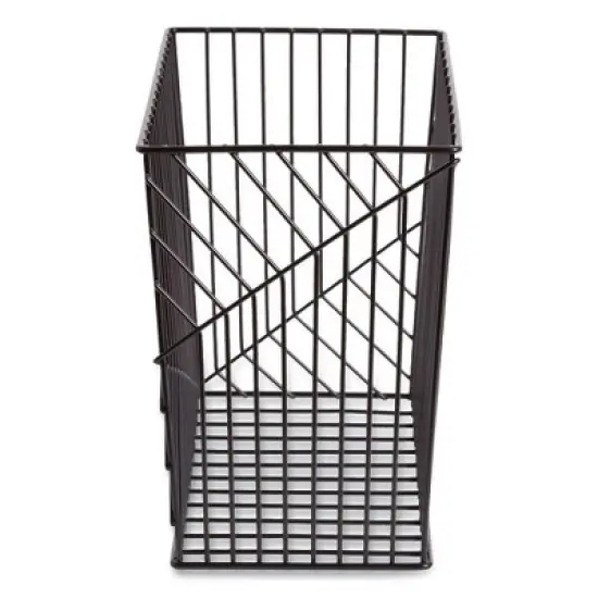 U Brands Vena Hanging File Basket, Letter Size, 6.85" Long, Black image {5}