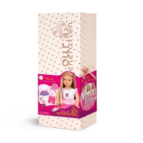 Our Generation Fashion Starter Kit in Gift Box Thea with Mix & Match Outfits & Accessories 18" Fashion Doll image {1}