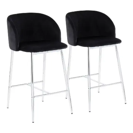 Set of 2 Fran Contemporary Counter Height Barstools - LumiSource image {13}