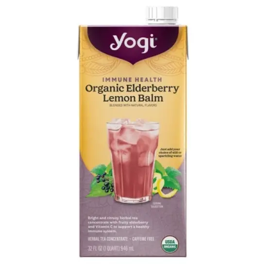 Yogi Organic Elderberry Lemon Balm Herbal Tea Concentrate - 32 fl oz image {7}