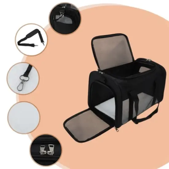 Unique Bargains Breathable Mesh Design Pet Carrier 1 Pc image {3}