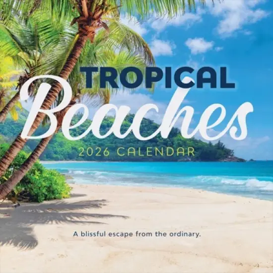 TF Publishing 13.5"x14.5" 2026 Tropical Beaches Wall Calendar image {1}