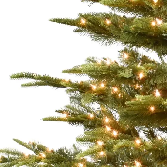 Puleo 6.5ft Pre-lit Artificial Christmas Tree Alaskan Fir: Hinged Branches, 500 Clear Lights, Indoor Use, Includes Stand image {3}