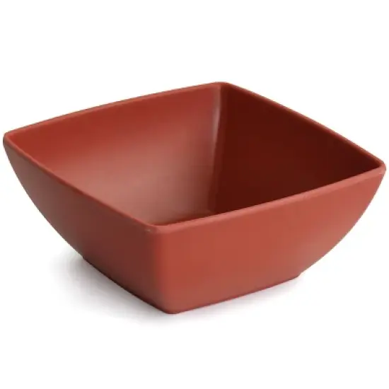 Gibson Home Grayson Melamine 12 Piece Square Dinnerware Set in Orange image {5}