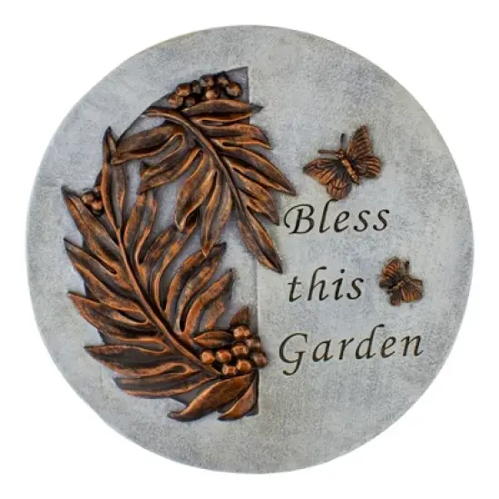 Roman Bless This Garden Outdoor Patio Stepping Stone - 9" image {4}