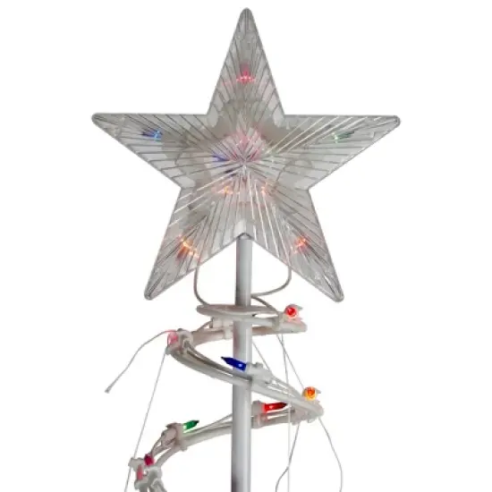 Northlight 6' Pre-Lit Spiral Christmas Tree - Multi Color Lights image {1}