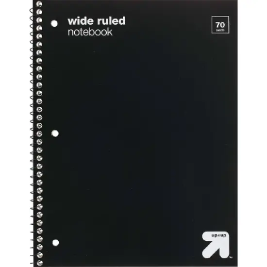 Wide Ruled 1 Subject Flexible Plastic Cover Spiral Notebook - up&up&trade; image {3}
