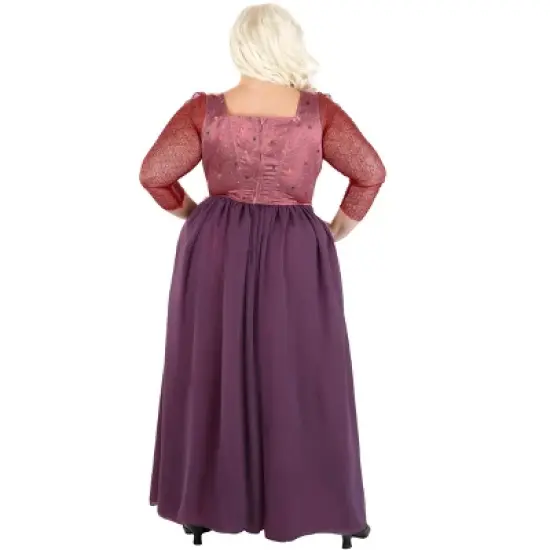 HalloweenCostumes.com Women's Plus Size Deluxe Disney Sarah Sanderson Halloween Costume | Hocus Pocus Witch Outfit image {2}