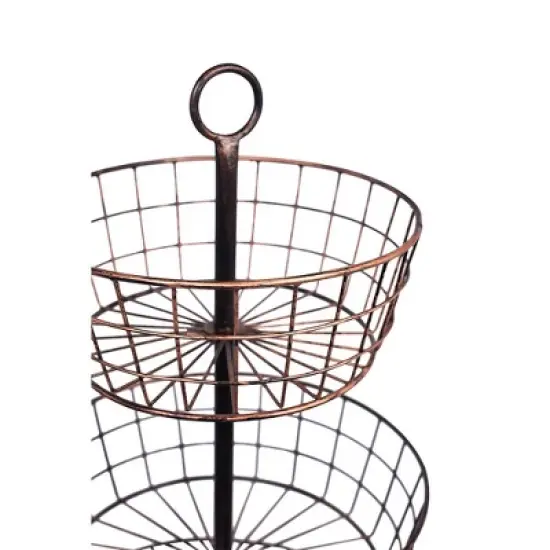 BirdRock Home Metal 3-Tier Wire Fruit Basket - Oil Rubbed Bronze image {6}