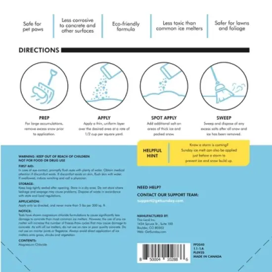 Sunday Outdoor Ice Melt 7lbs image {4}