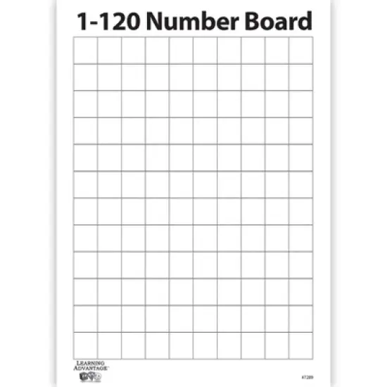 Learning Advantage 1-120 Number Dry Erase Boards, Set of 10, 2 Sets image {2}