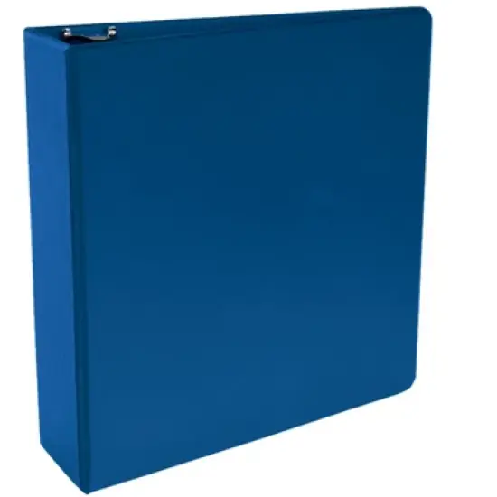 School Smart D Ring Binder, Polypropylene, 3 Inches, Blue image {6}