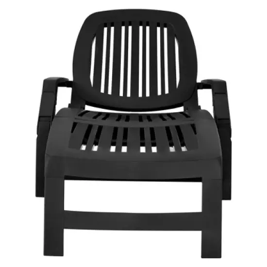 Costway Set of 2 Patio Adjustable Chaise Lounge Chair Folding Sun Lounger Recliner Grey/Black/Coffee/Turquoise image {8}